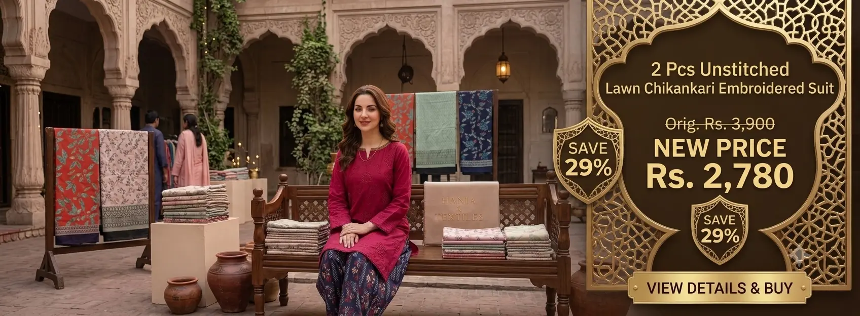 Ladies lawn suit offer