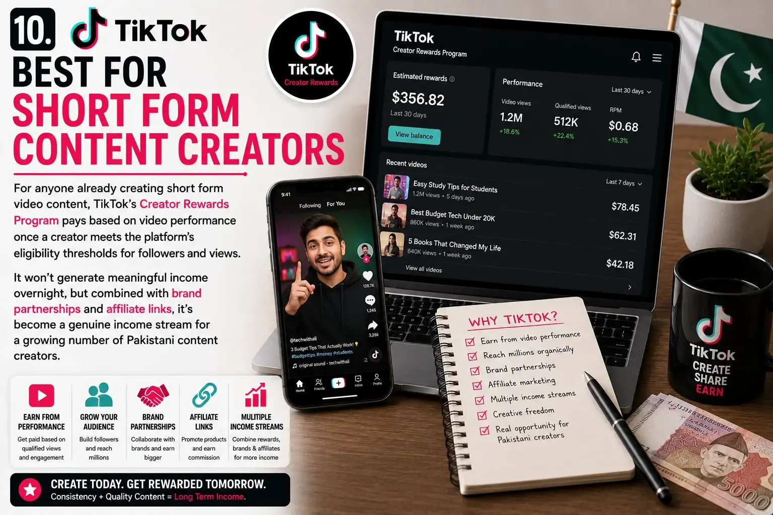 TikTok Creator Rewards — Best for Short Form Content Creators