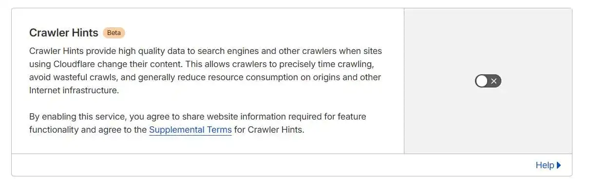 cloudflare crawler hint