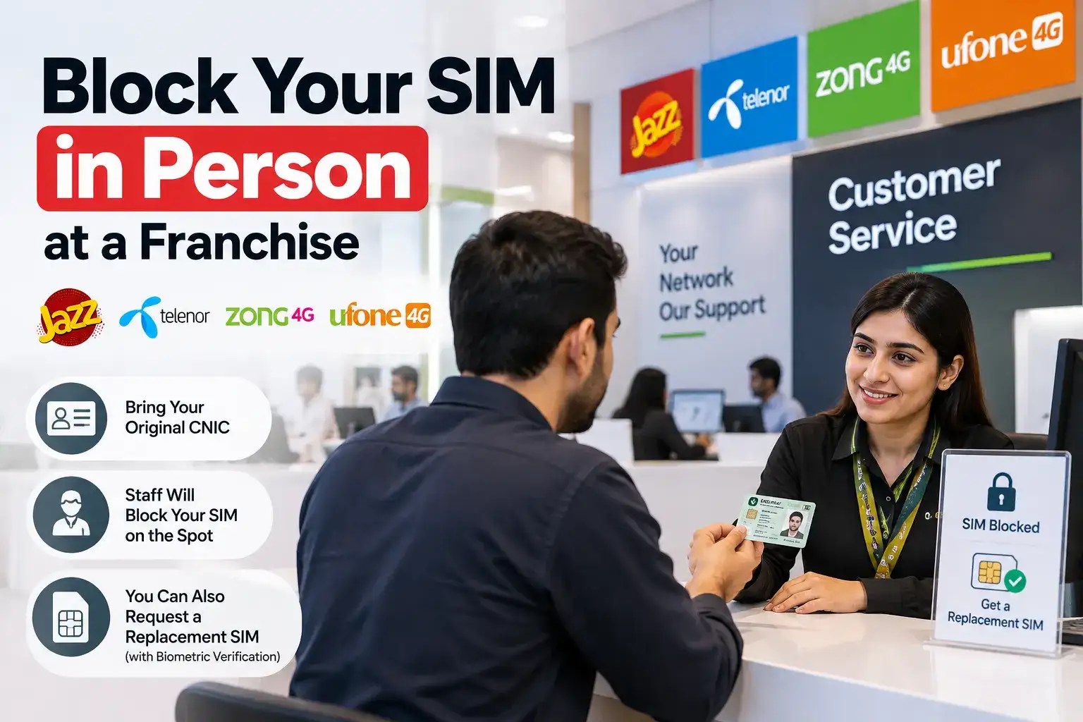 Block Your SIM in Person at a Franchise