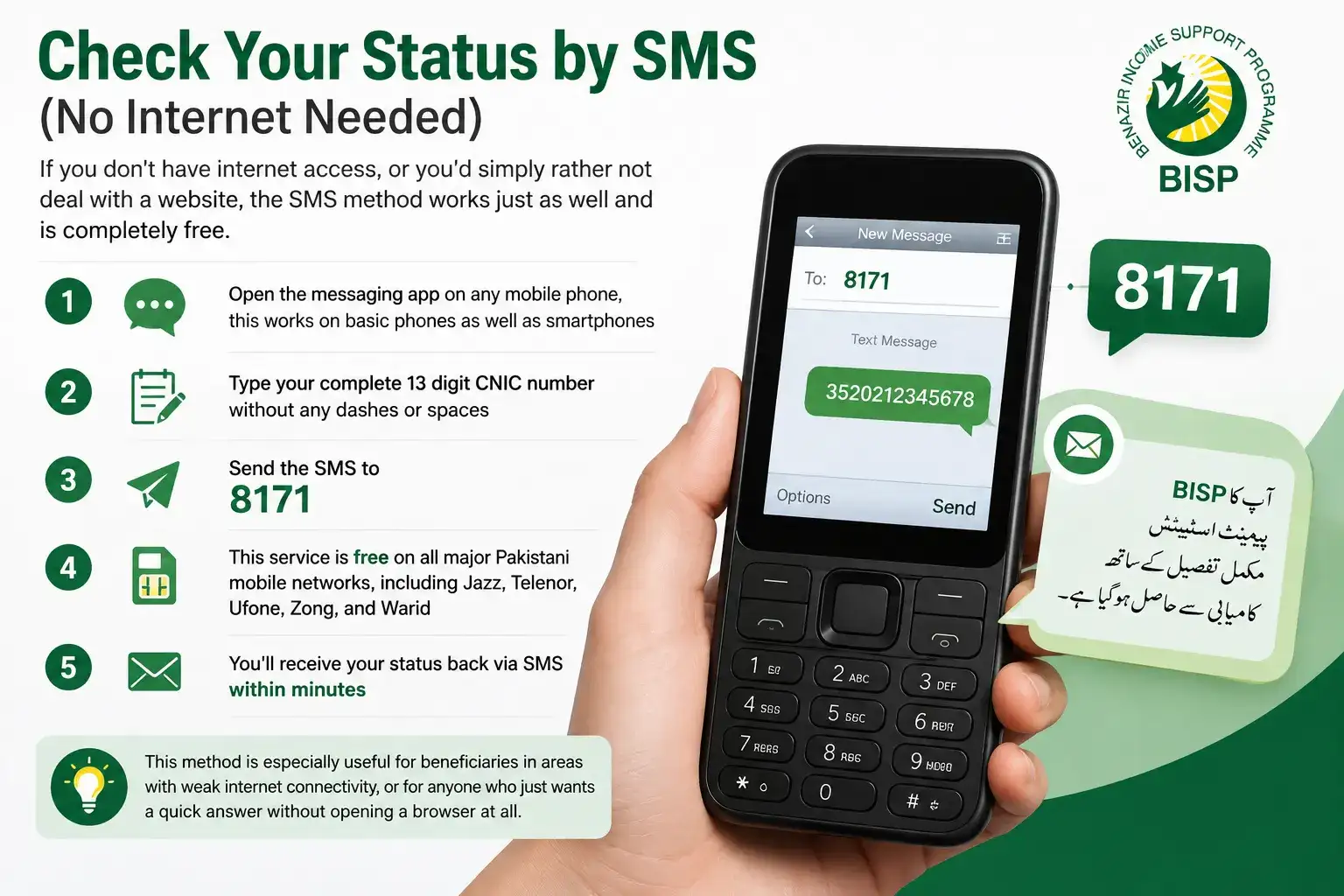 Check Your Status by SMS
