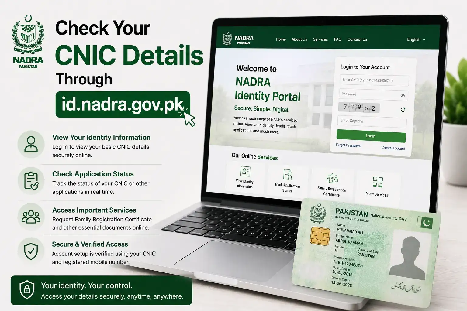 Check Details Through id.nadra.gov.pk