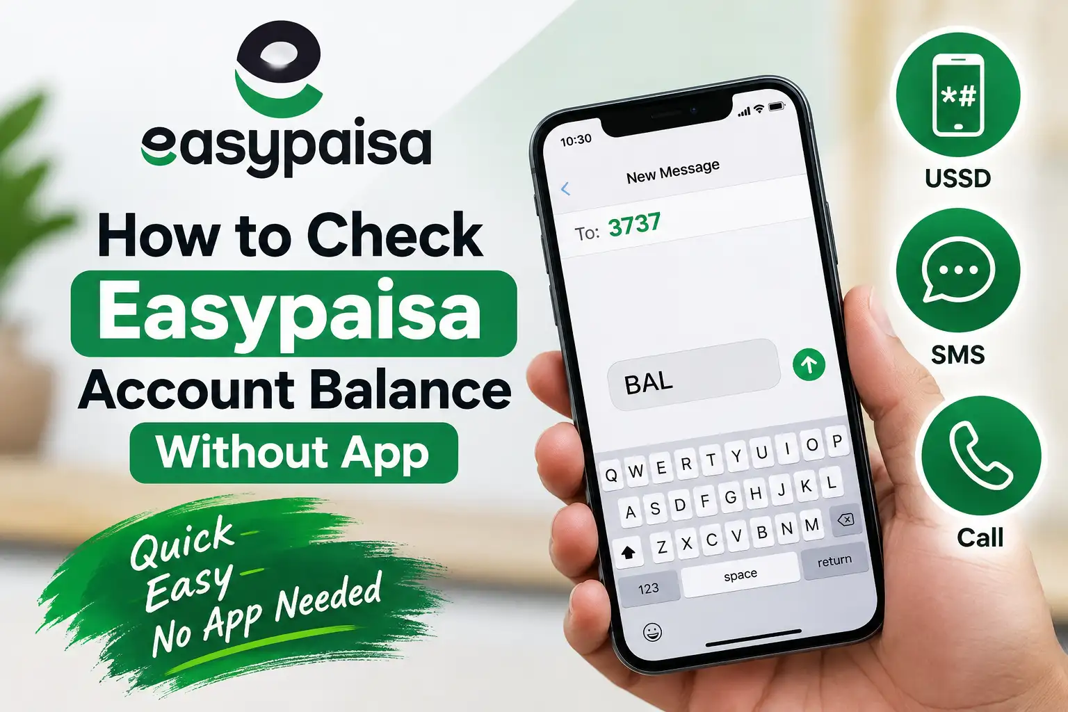 How to Check Easypaisa Account Balance Without App