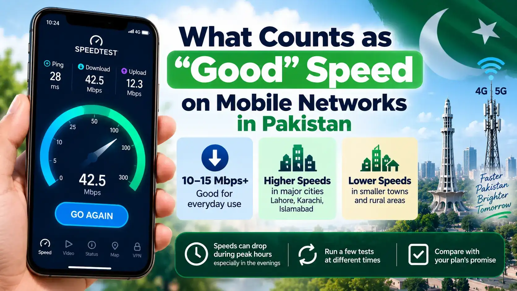 What Counts as "Good" Speed on Mobile Networks in Pakistan
