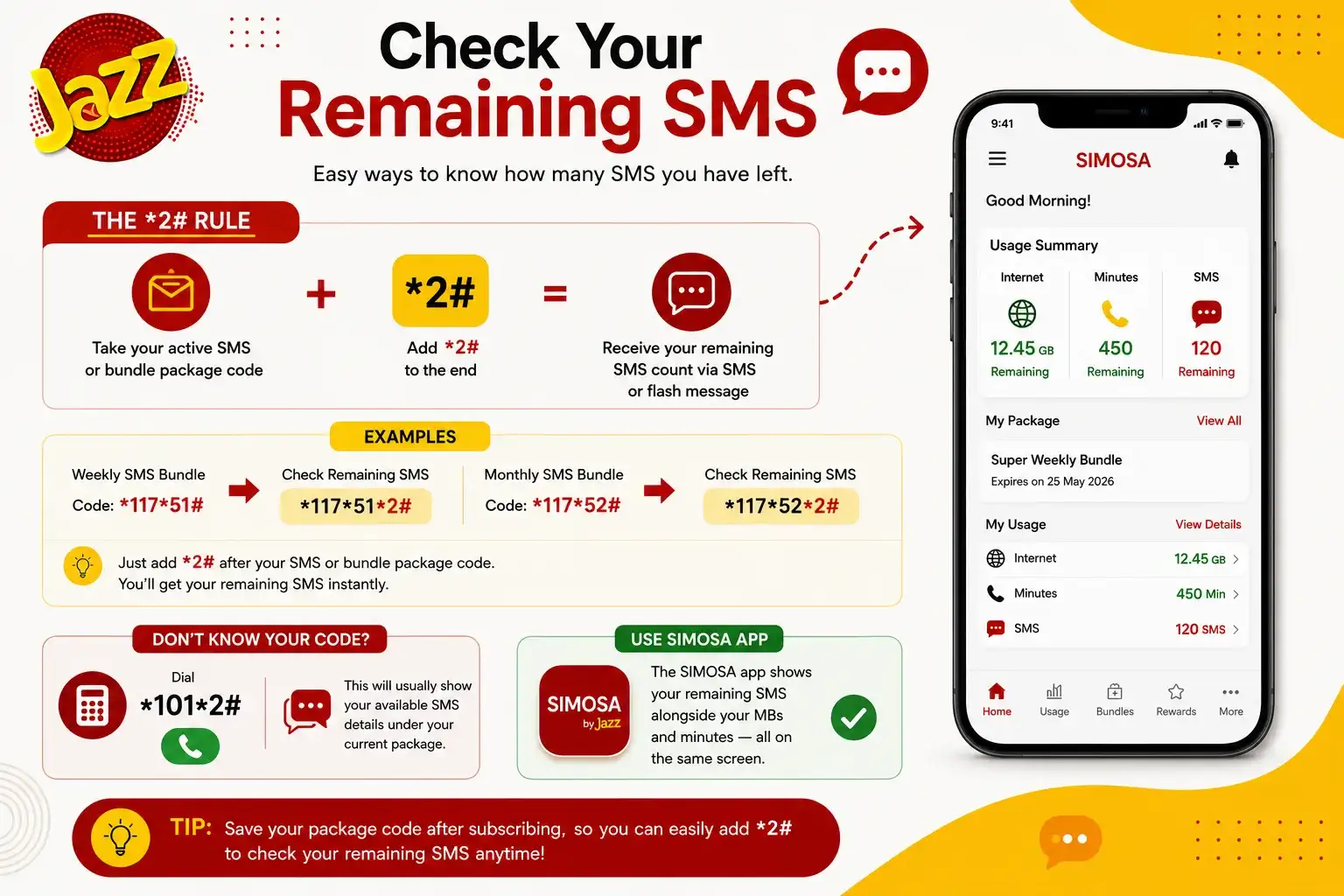 Check Your Remaining SMS