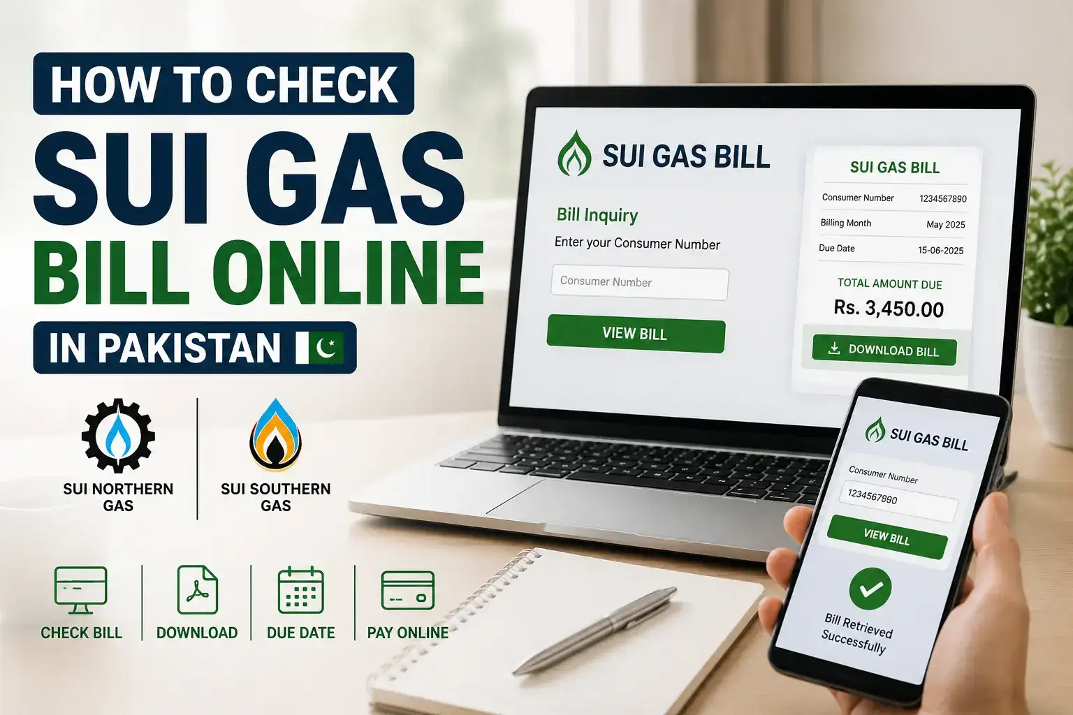 How to Check Sui Gas Bill Online in Pakistan