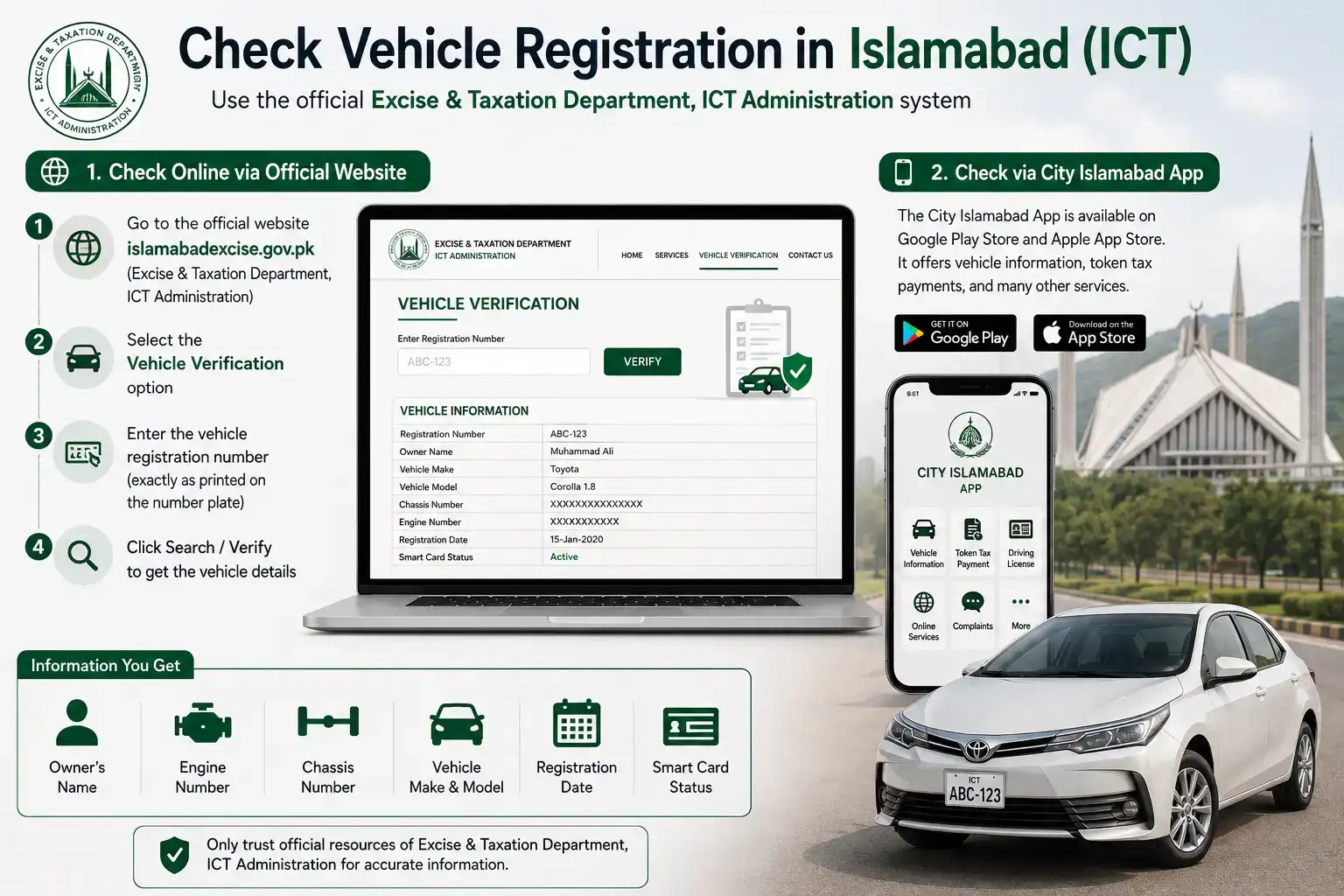Check Vehicle Registration in Islamabad