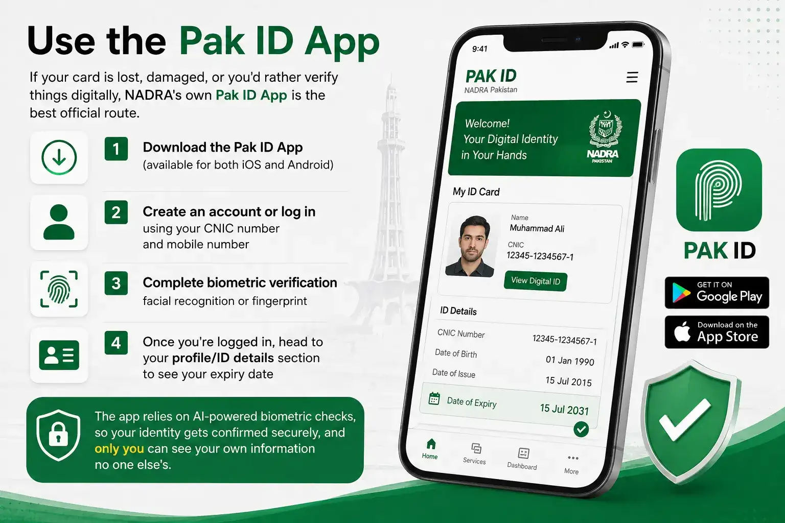 Use the Pak ID App
