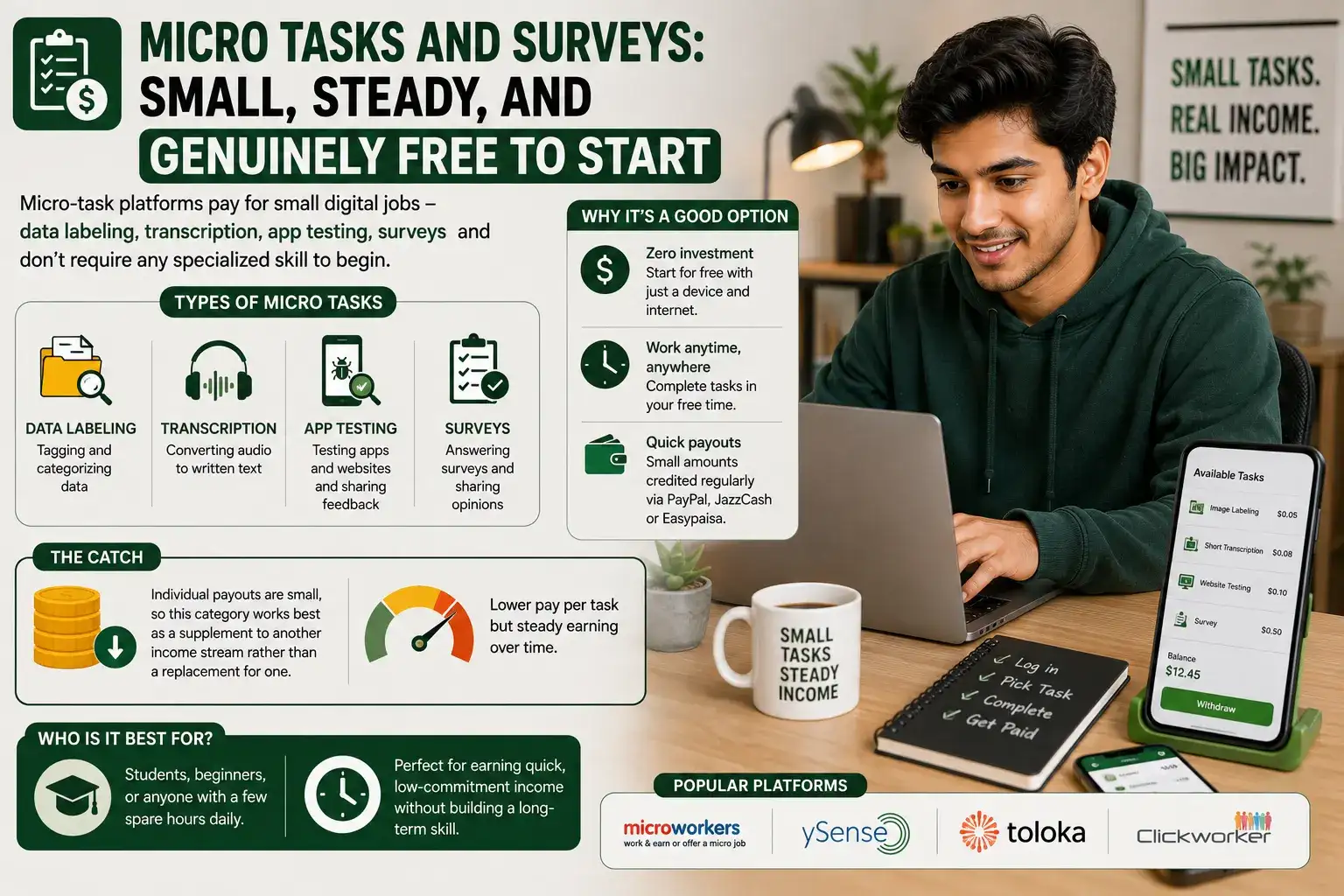 Micro Tasks and Surveys: Small, Steady, and Genuinely Free to Start