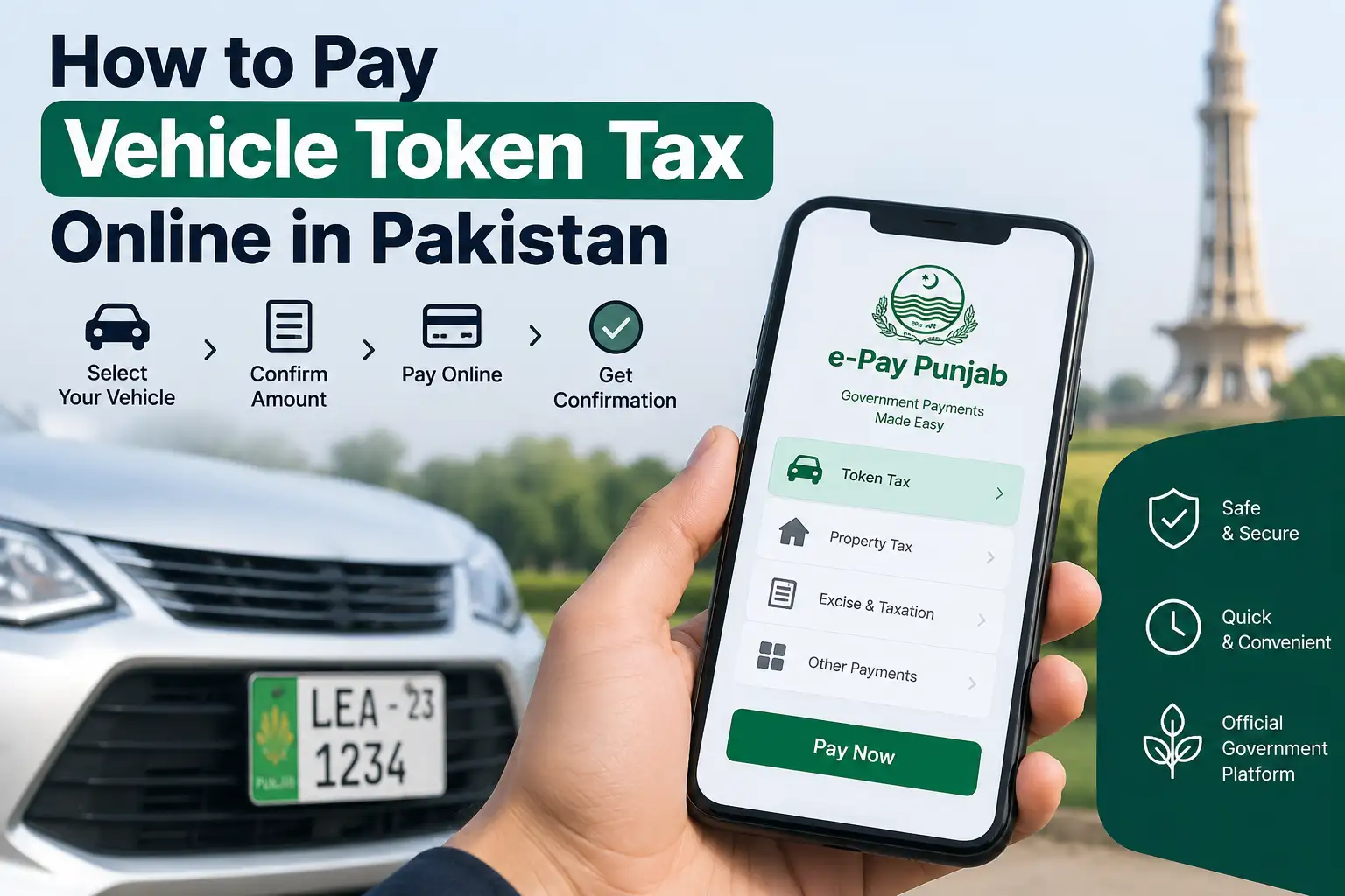 How to Pay Vehicle Token Tax Online in Pakistan