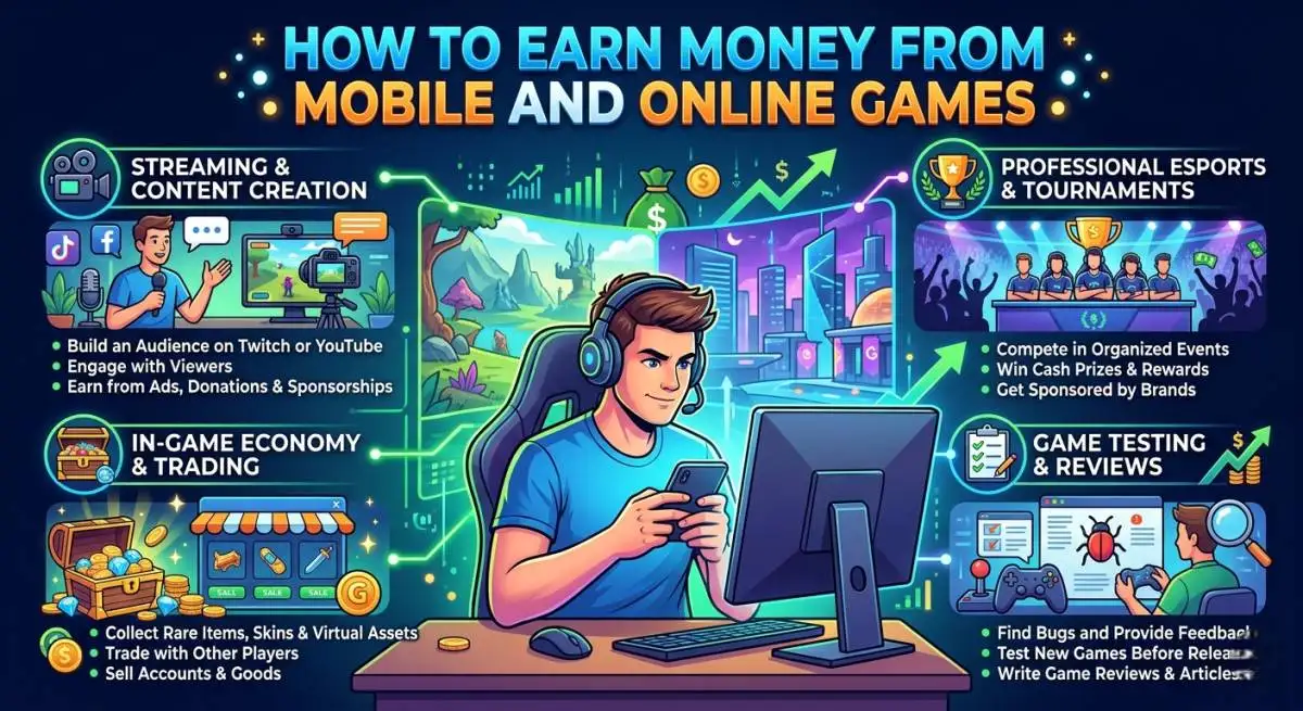 How to Earn Money from Mobile and Online Games