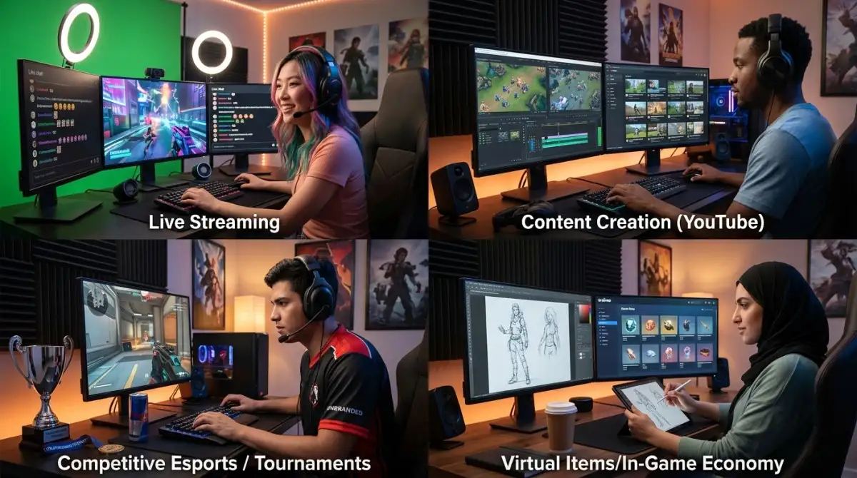 Different Ways Gamers Earn Money Online