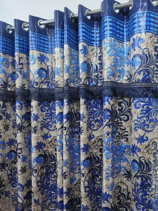 curtains - 1 Pc Crystal Silk Printed Curtain