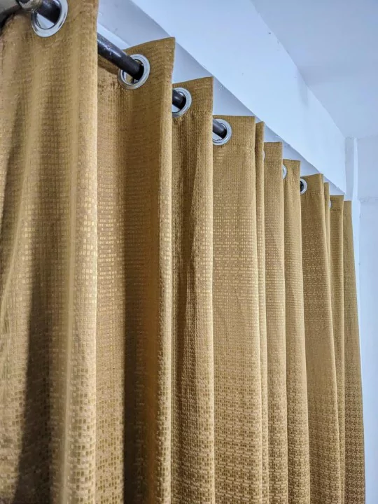 1 Pc Jacquard Self Textured Curtain