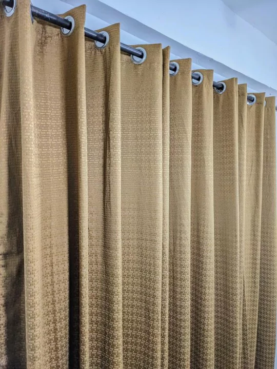 1 Pc Jacquard Self Textured Curtain