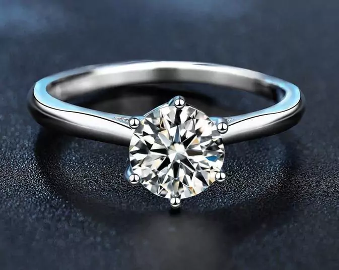 1 Pc Modern Design Crystal Charm Ring For Women
