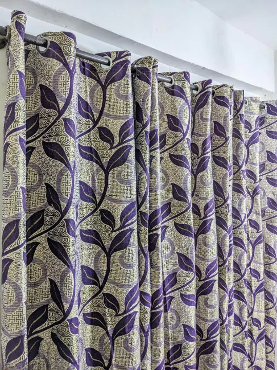 1 Pcs Velvet Curtains Purple Color