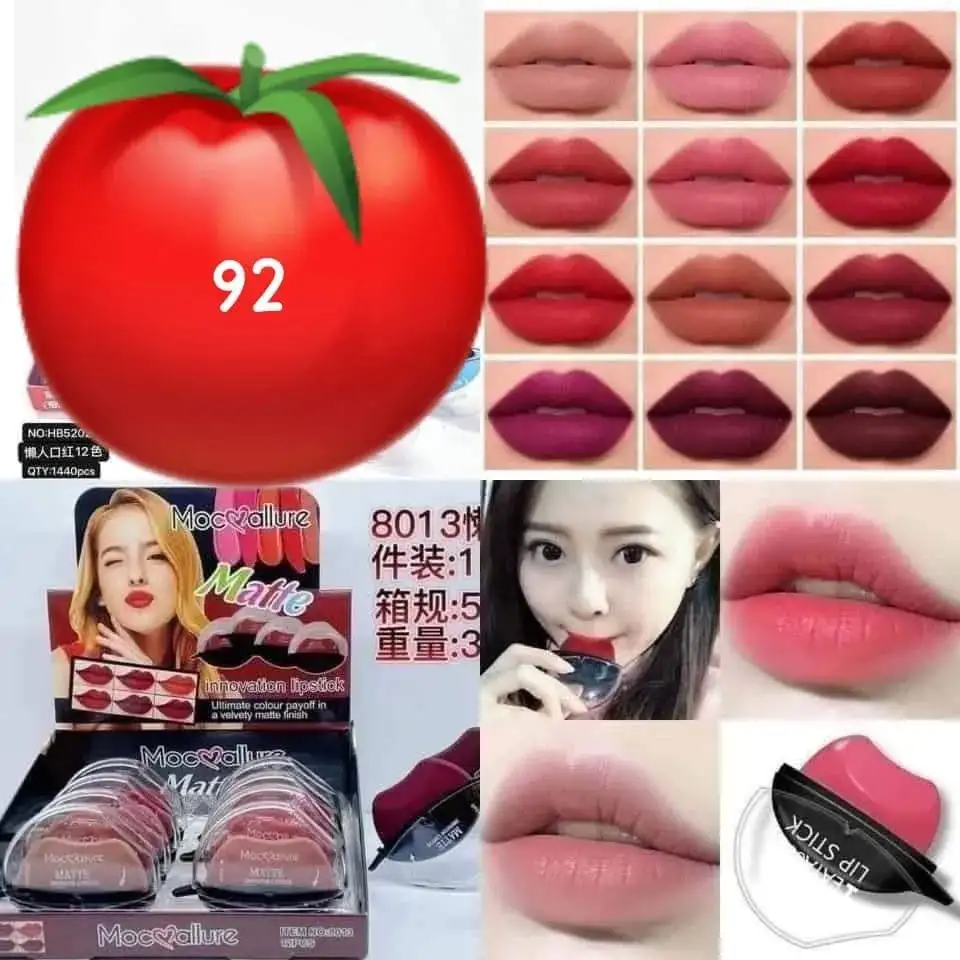 12 Pcs High Pigmented Multicolor Lipstick Set