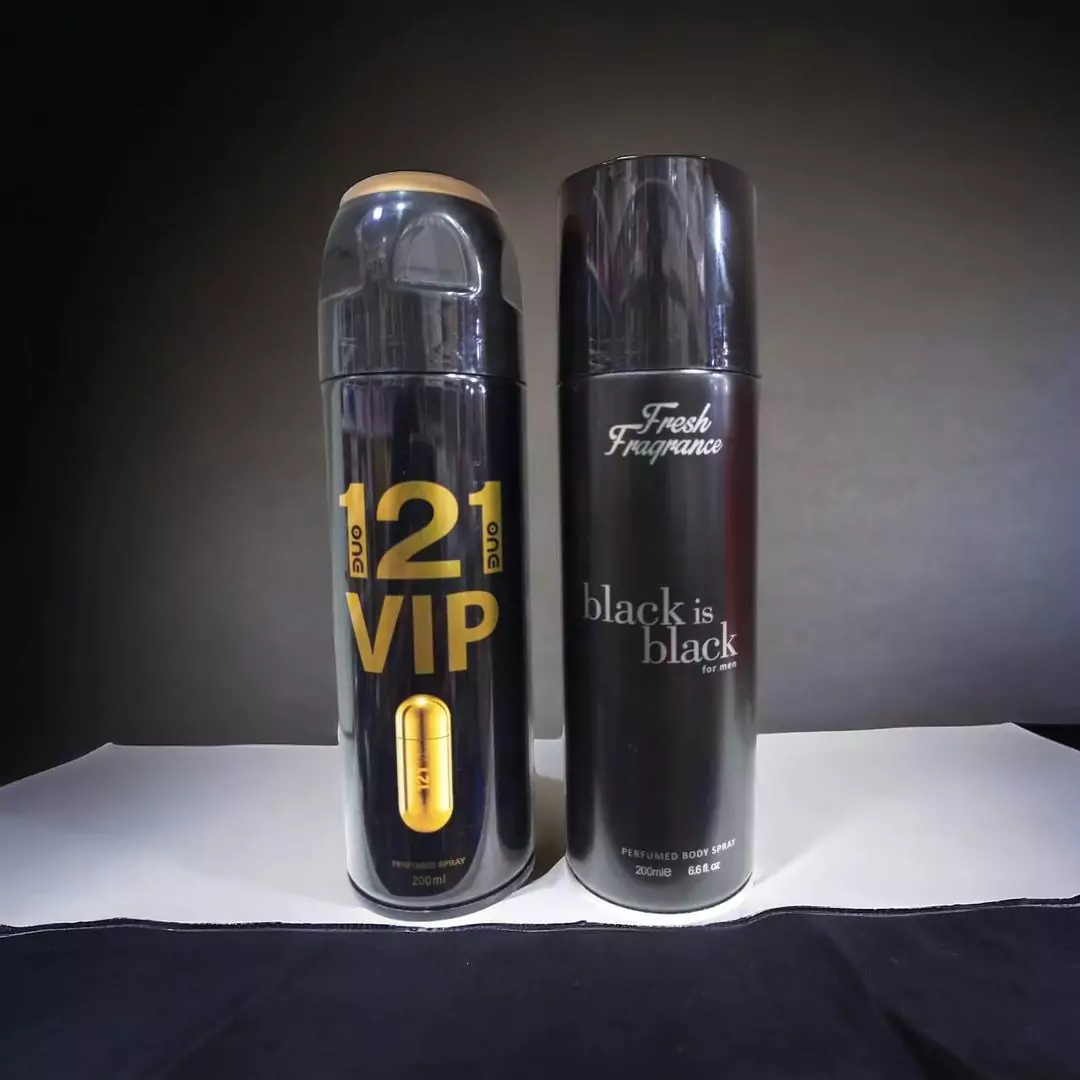 121 VIP And Black is Black Body Spray 