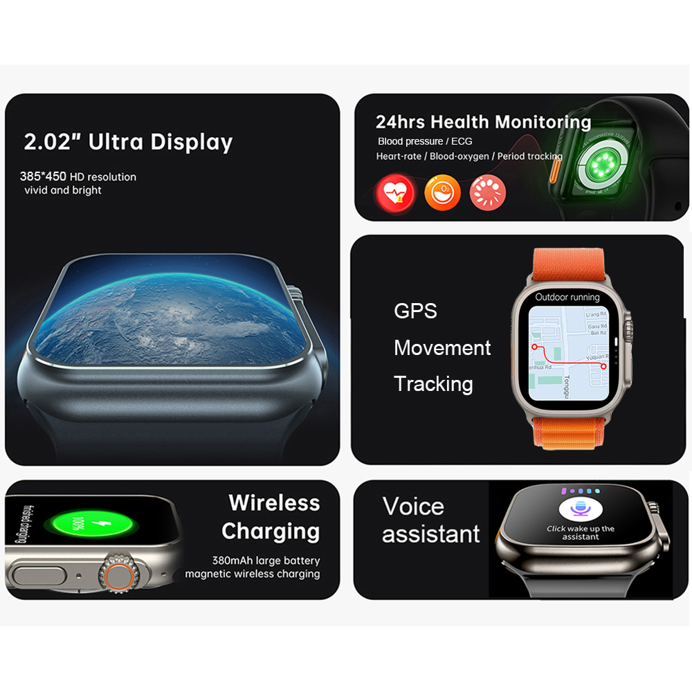 Ultra 8 watch with Apple logo