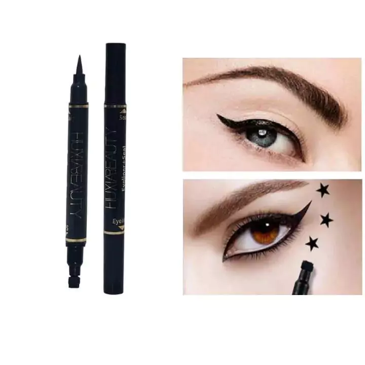 2 in 1 Smudge Proof Waterproof Eyeliner With Stamp Applicator Bundle