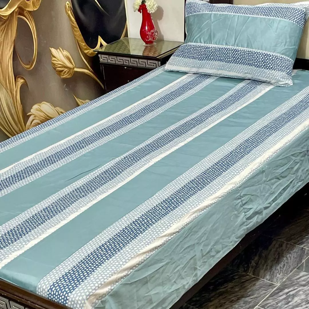  - 2 Pcs Cotton Sotton Printed Single Bedsheet VV23