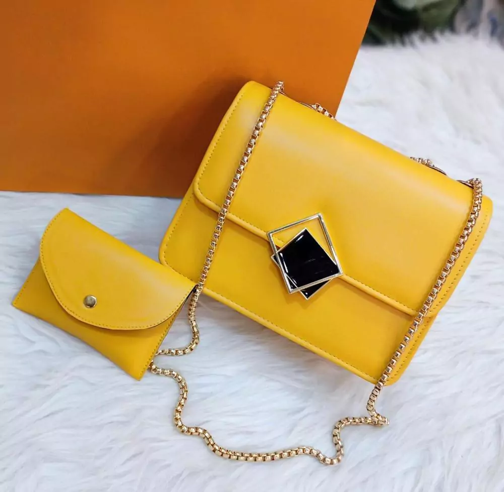 2 Pcs PU Leather Handbag With Lo