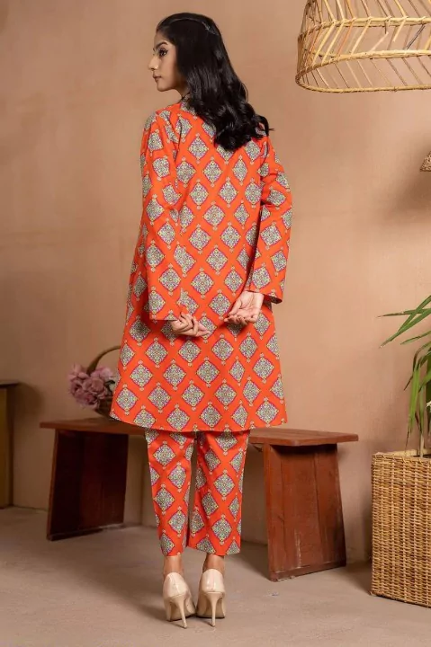 2 Pcs Safwa Ladies Unstitched Lawn Printed Suit
