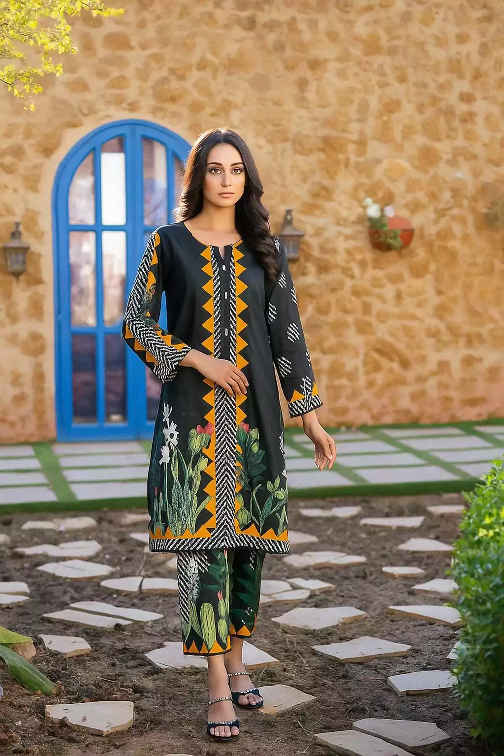 women stitched suits - 2 Pcs Women's Stitched Printed Co Ord Set VV518