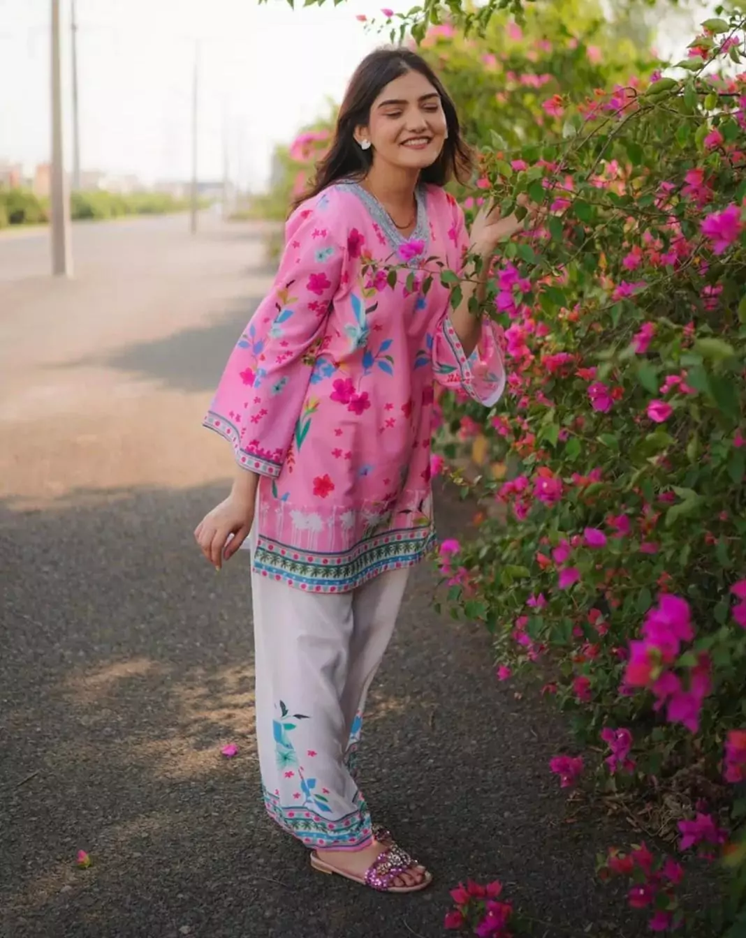 women stitched suits - 2 Pcs Women's Stitched Swiss Lawn Printed Co Ord Set VV517