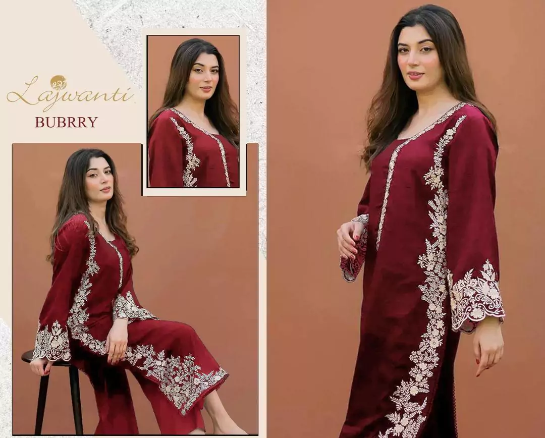  - 2 Pcs Women's Unstitched Dhanak Embroidered Suit IL163