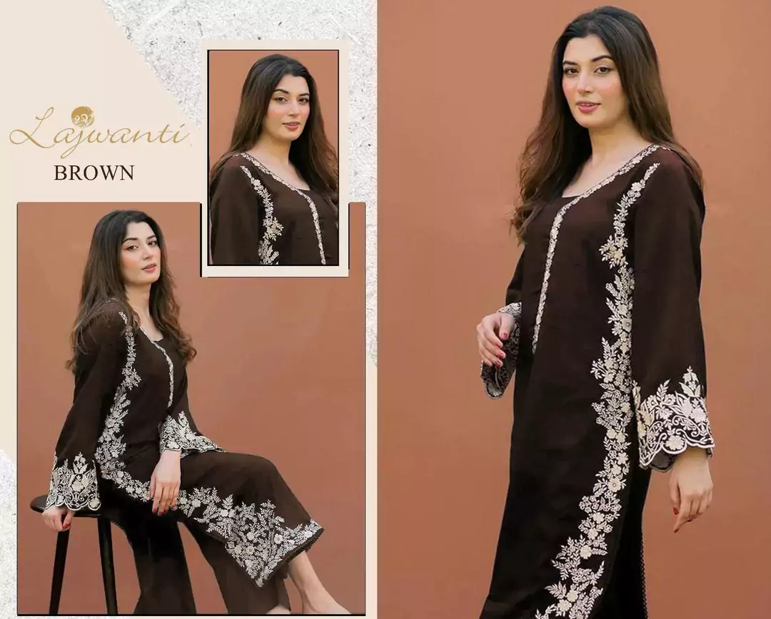  - 2 Pcs Women's Unstitched Dhanak Embroidered Suit IL164