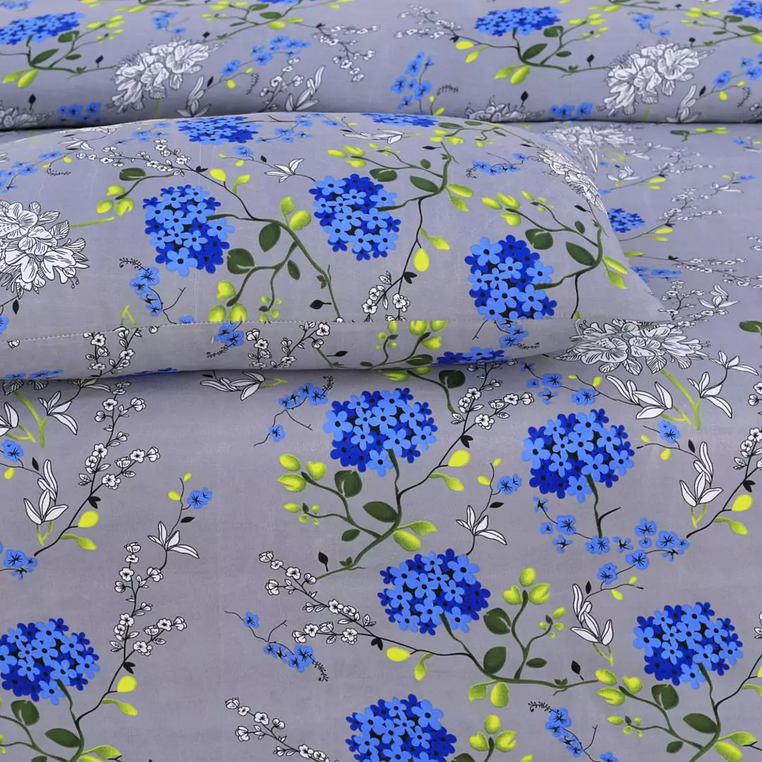 3 Pcs Cotton Printed Double Bedsheet GS14