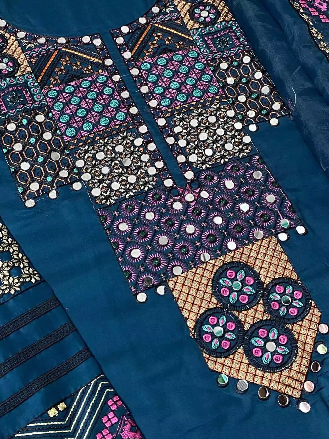 Ajrak 3 Pcs Embroidered Women