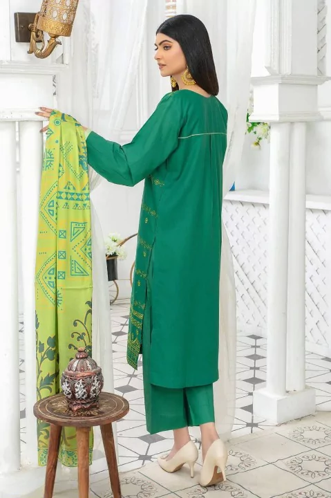 3 Pcs Safwa Women Lawn Embroidered Stitched Suit