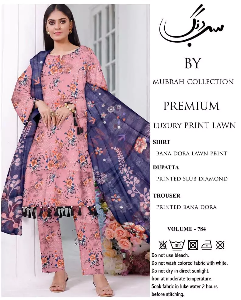 3 Pcs Unstitched Lawn Digital Pr