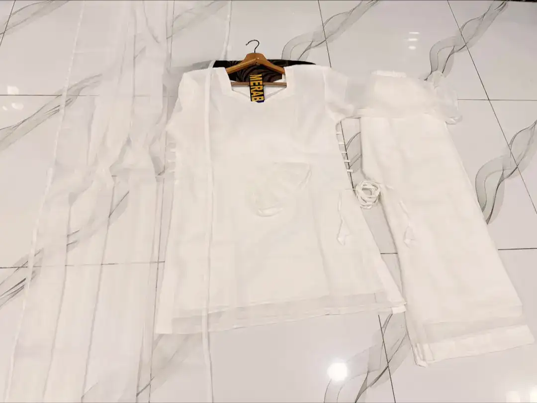 3 Pcs Women's Stitched Chiffon Plain Suit VX29