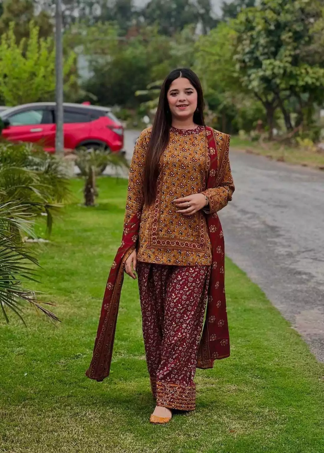 women unstitched suits - 3 Pcs Women's Unstitched Digital Print Lawn Suit VV442