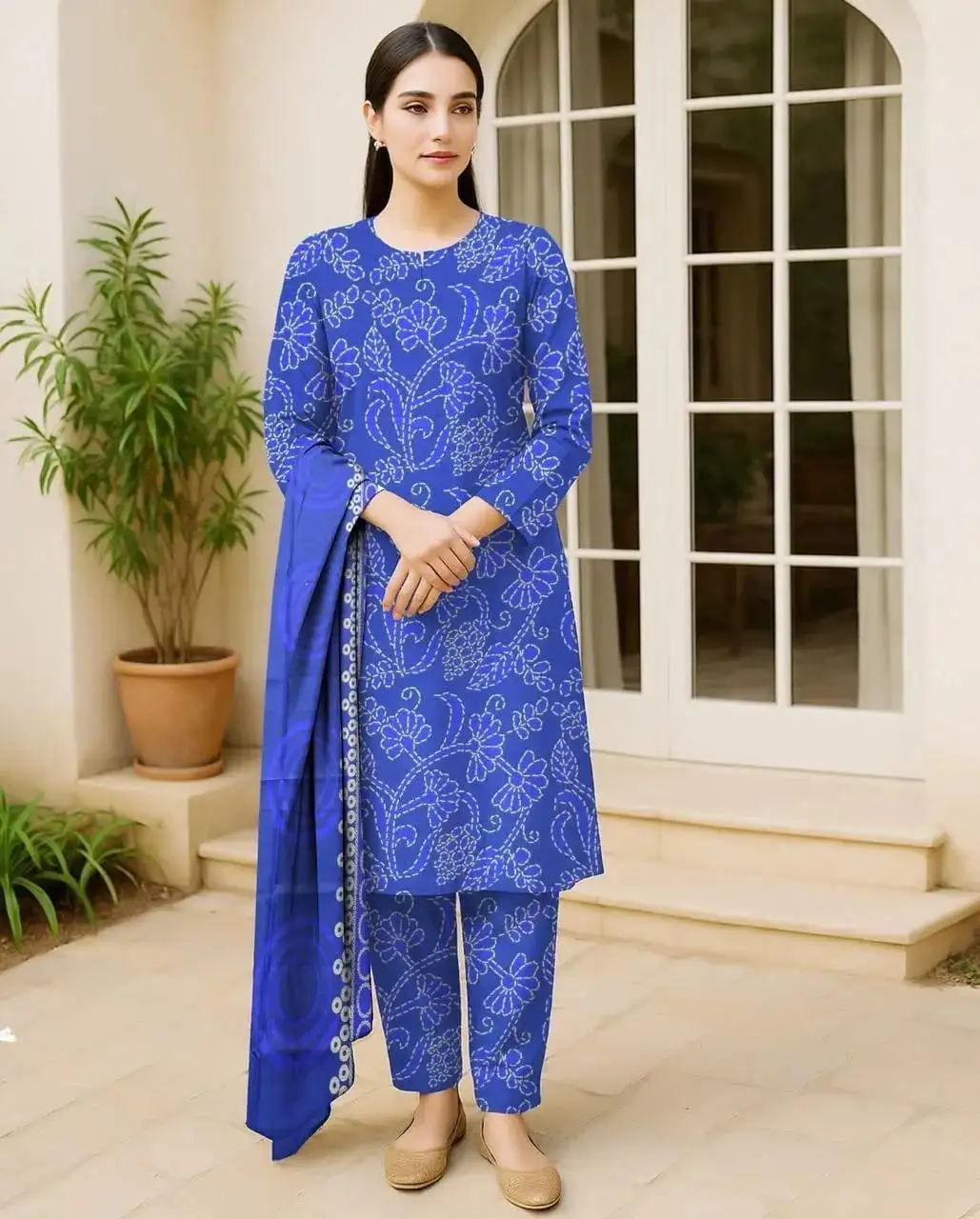 women unstitched suits - 3 Pcs Women's Unstitched Karandi Digital Print Suit VW13