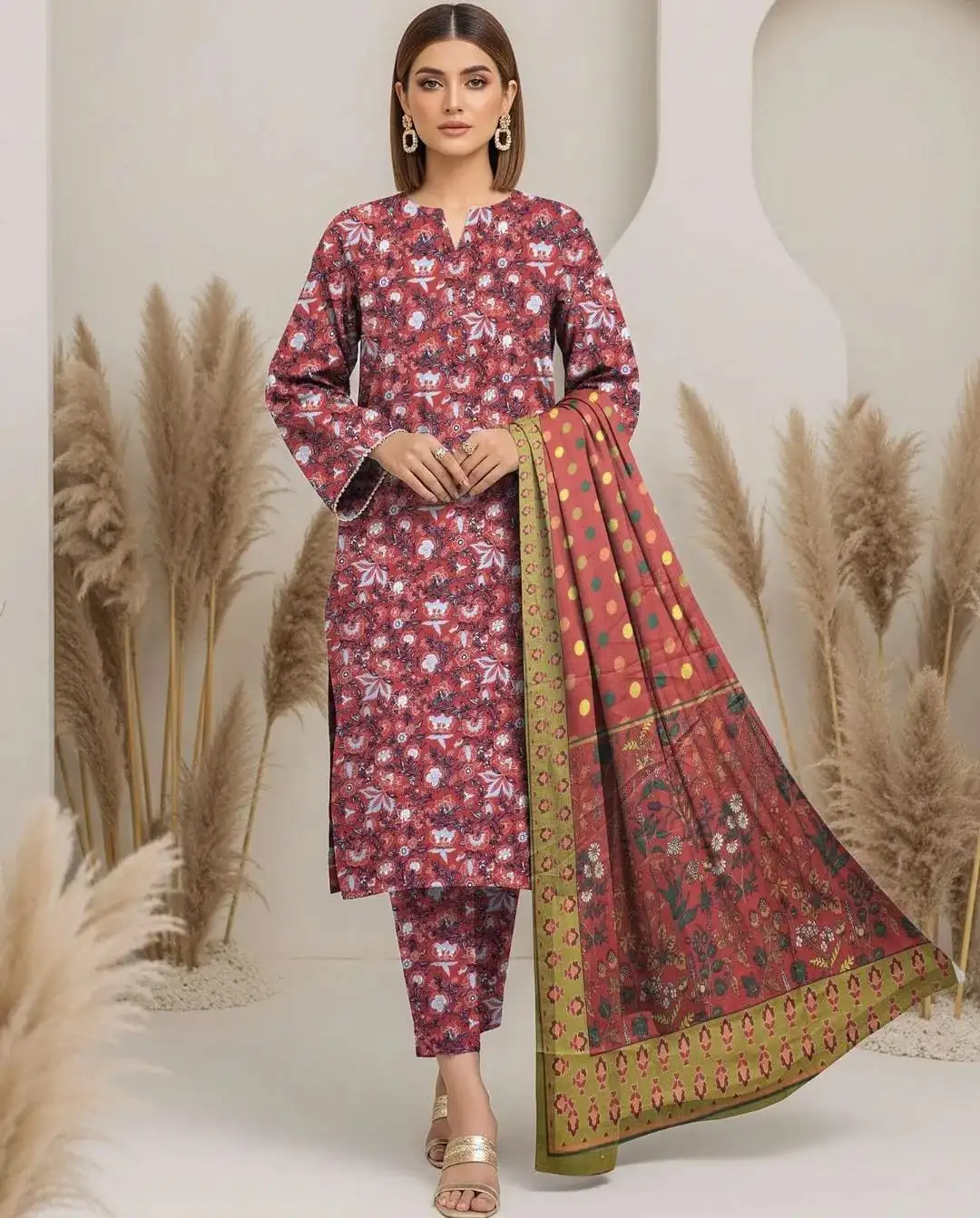 women unstitched suits - 3 Pcs Women's Unstitched Karandi Digital Print Suit VW20