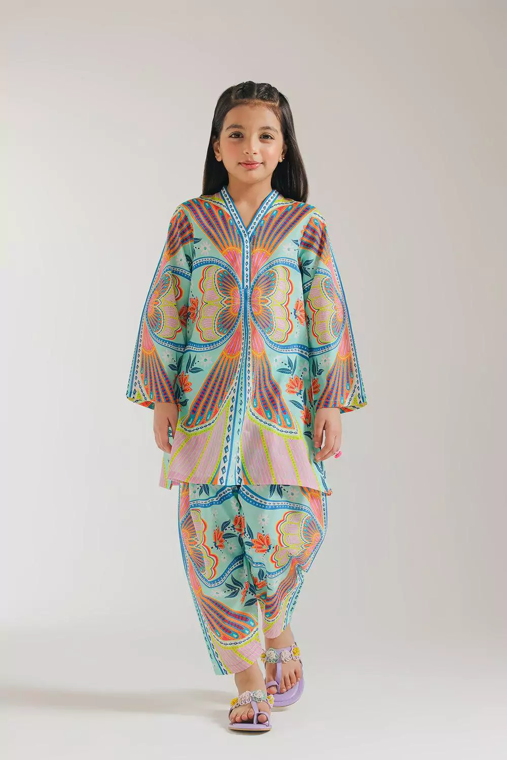 women unstitched suits - 3 Pcs Women's Unstitched Printed Lawn Suit VV480