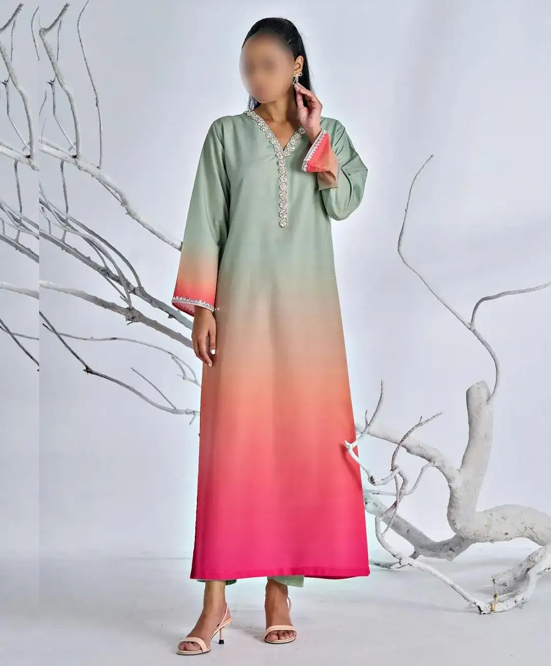 3 Pcs Women's Unstitched Silk Printed Suit VW735