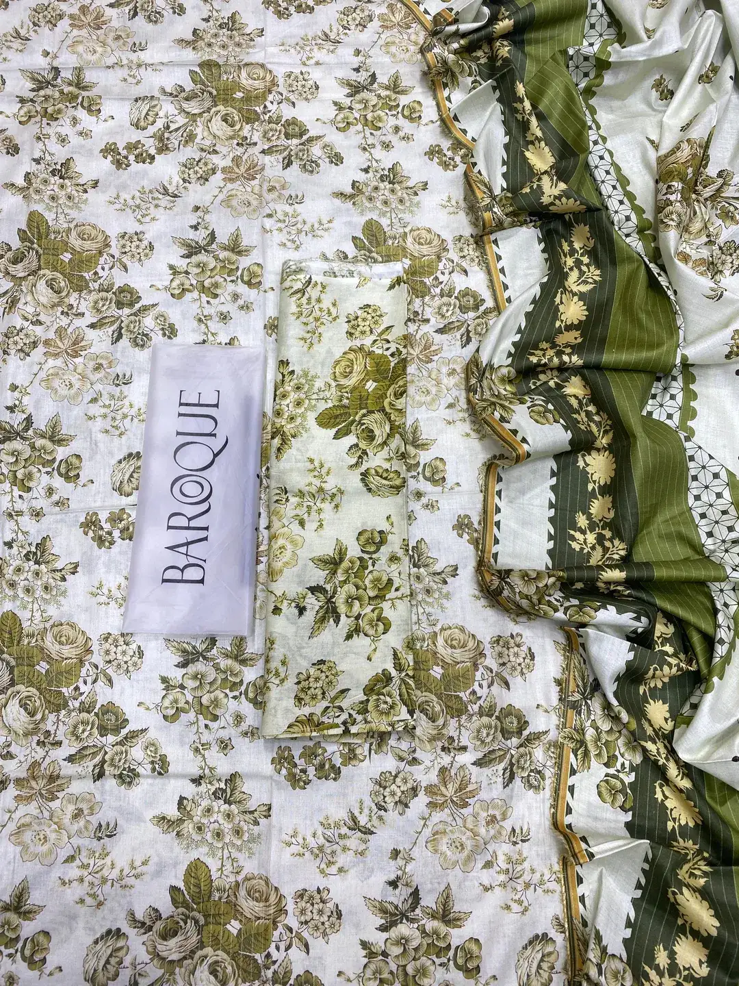 3 Piece Digital Print Lawn Suit Off White