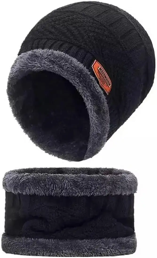 4 Pcs Wool Beanie And Neck Warmer Set 1 Buy 1 Get 1 Free