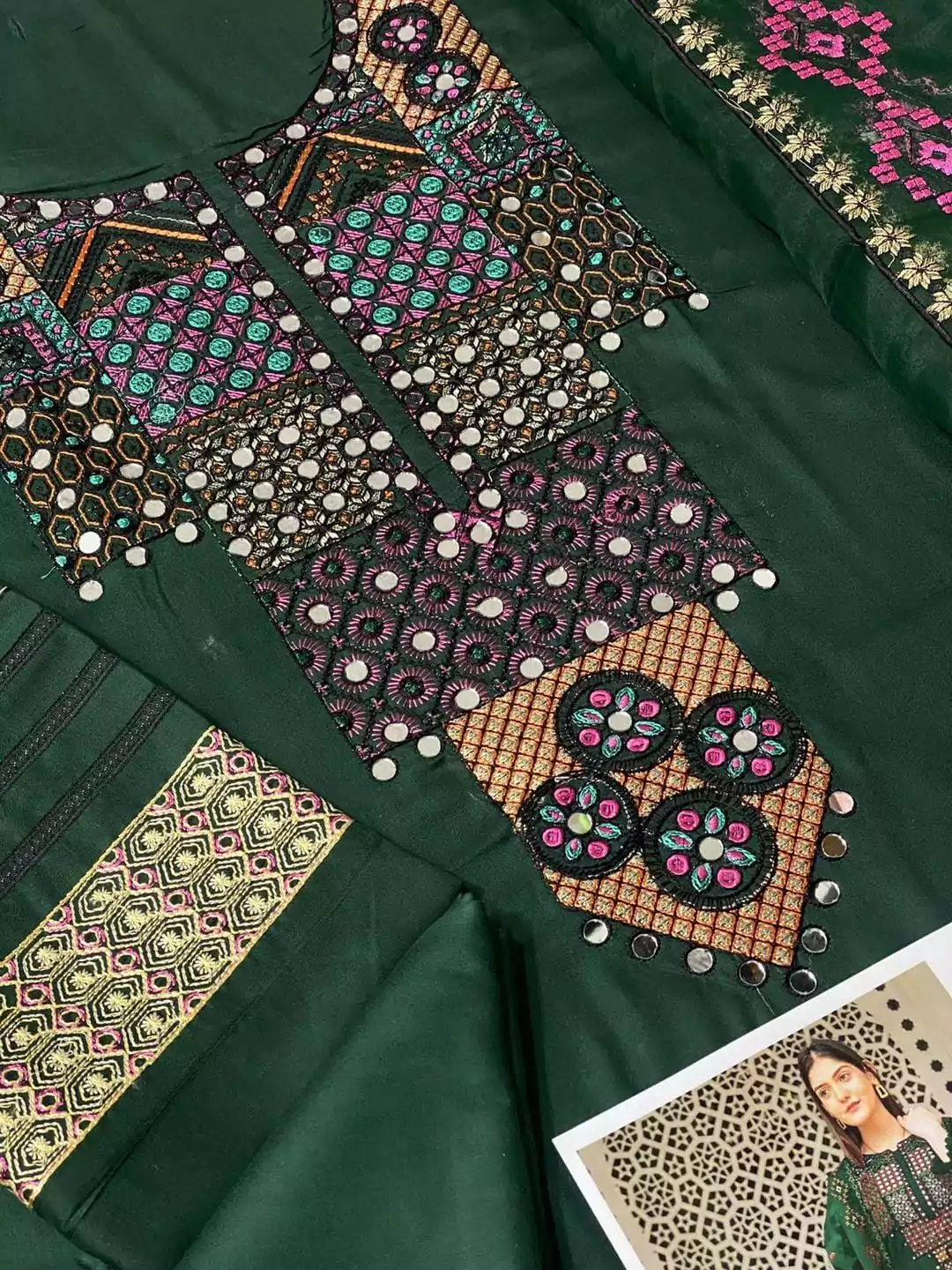 Ajrak 3 Pcs Embroidered Women