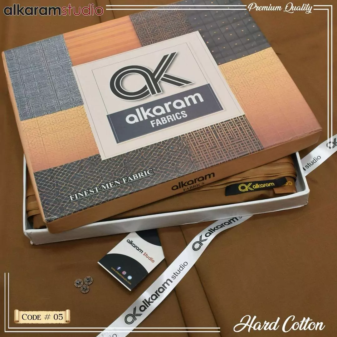 men unstitched suits - Alkaram Fabrics Men's Unstitched Cotton Plain Suit VV539