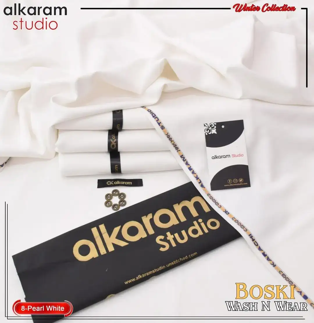 Alkaram Men’s Unstitched Wash And Wear Plain Suit VW738