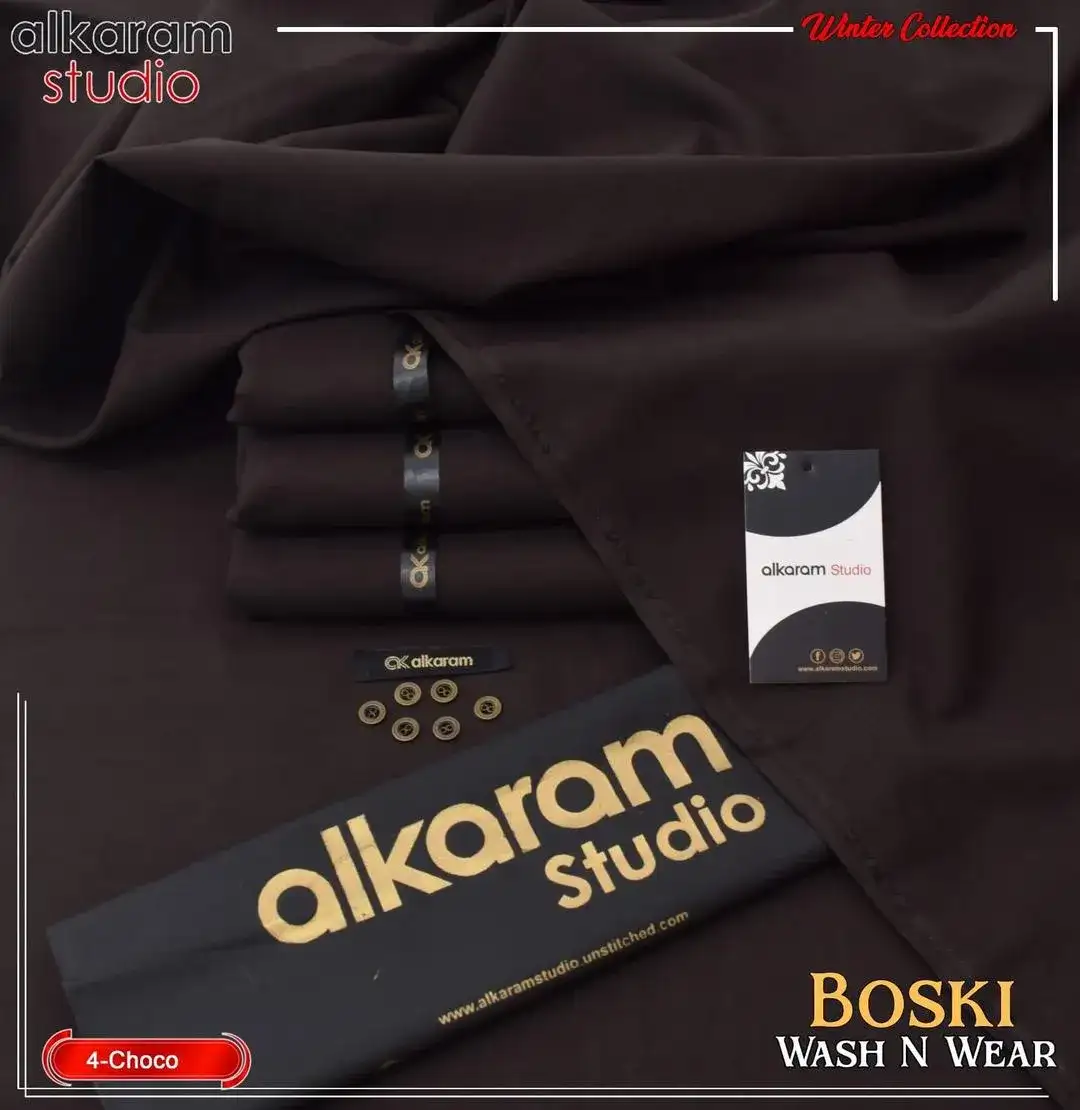 Alkaram Men’s Unstitched Wash And Wear Plain Suit VW741