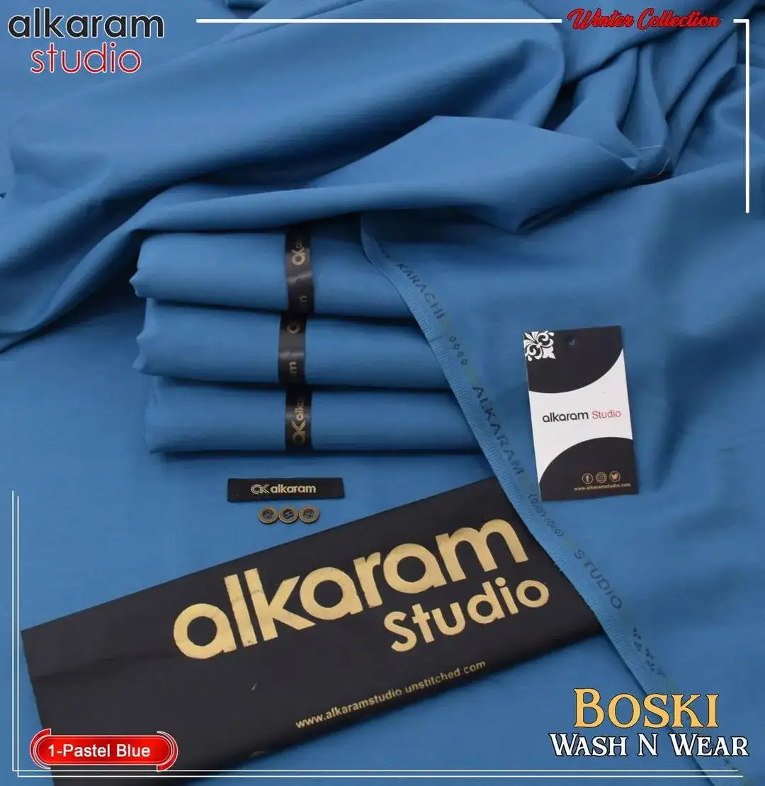 Alkaram Men’s Unstitched Wash And Wear Plain Suit VW744