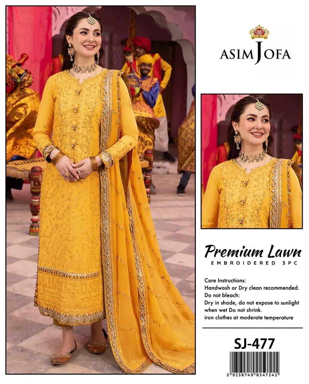 Asim Jofa 3 Pcs Embroidered Lawn